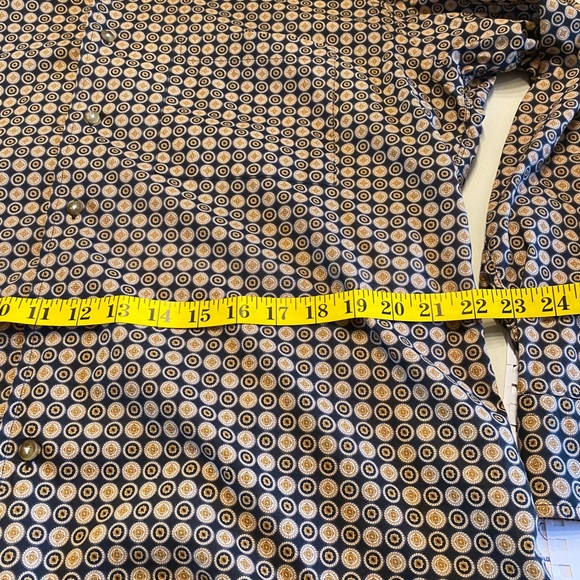IKE Behar New York Vintage Men’s Dress Shirt in Black and Gold. Large - Picture 10 of 14